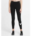 Mid-Rise Swoosh Legging Dames Zwart/Wit_1