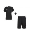 Tiro21 T-shirt & Short Zwart/Wit