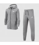 Club Fleece Joggingpak met rits Junior Grijs/Wit_1