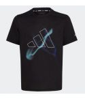 GFX 3-stripes T-shirt & Short Junior Zwart/Blauw_1