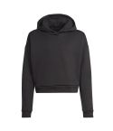 Fleece Hoodie Meisjes Zwart/Zwart_1