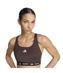 Techfit Sportbh Donkerbruin/Wit_1