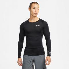 Pro Dri-Fit Trainingstop lange mouwen Zwart/Wit_1