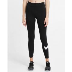 Mid-Rise Swoosh Legging Dames Zwart/Wit_1