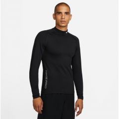 Dri-Fit Thermische sous-pull met kraag Zwart/Wit_1