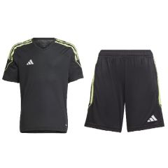 Tiro23 T-shirt en Short Junior Zwart/Limoen_1