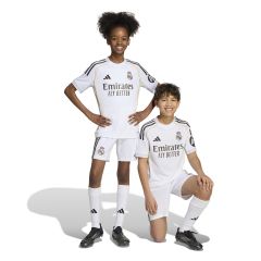 Real Madrid Home Shirt & Short Junior 2025/26 Wit/Geel/Zwart_1