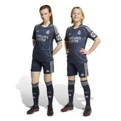 Real Madrid Away Shirt & Short 2025/26JR Donkergrijs/Zilver/Lichtgroen_1