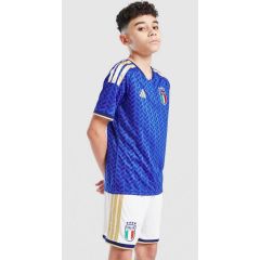 FIGC Italië Home Shirt & Short WK26 Junior Blauw/Wit/Goud_1