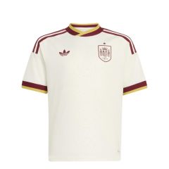 RFEF Spanje Away Shirt WK26 Junior Beige/Bordeaux/Goud_1