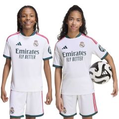 Real Madrid Home Shirt & Short Junior 2026/27 Wit/Groen/Roze_1